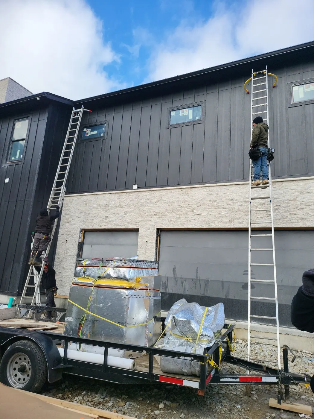 Fiber cement siding installed on a Holliday Farms home